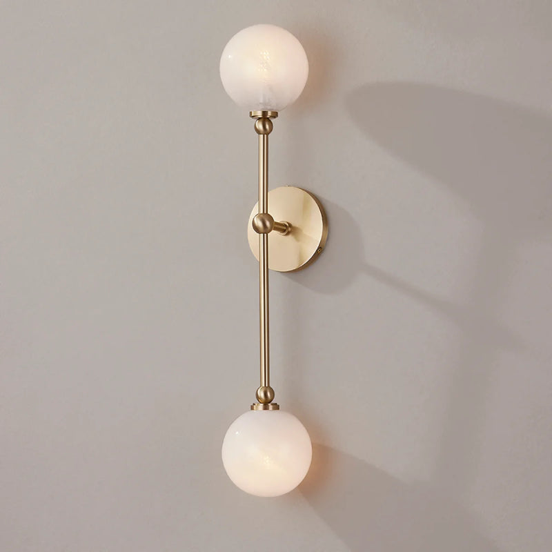 Hudson Valley 4802 Andrews 2-lt 24" Tall LED Wall Sconce-Aged Brass