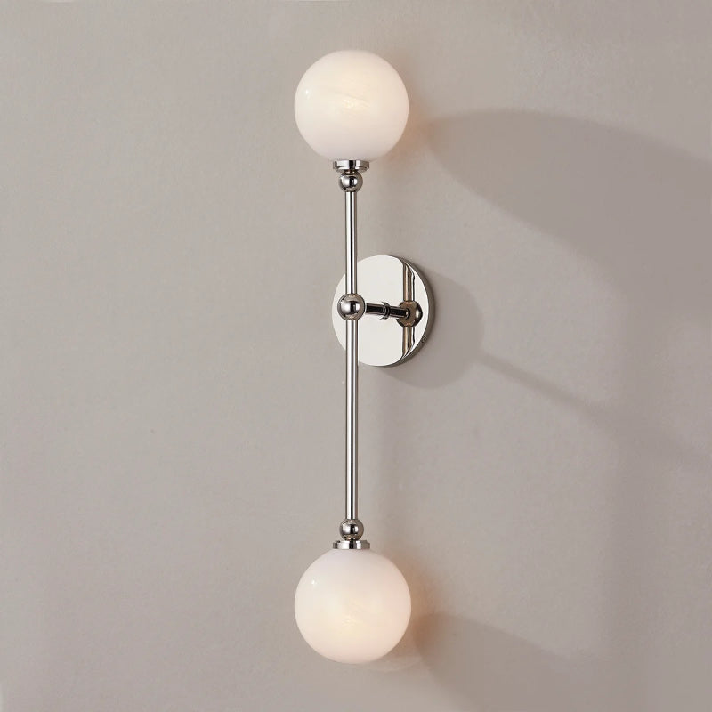 Hudson Valley 4802 Andrews 2-lt 24" Tall LED Wall Sconce-Polished Nickel