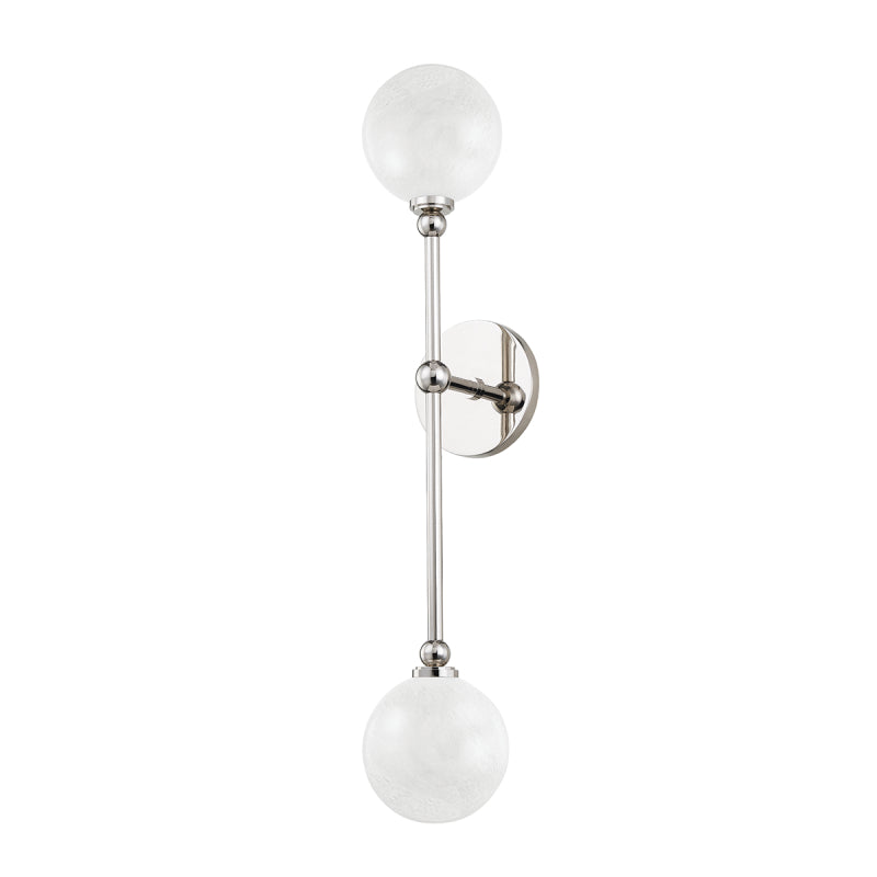 Hudson Valley 4802 Andrews 2-lt 24" Tall LED Wall Sconce-Polished Nickel