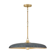 Hinkley 48165 Sadie 1-lt 24" LED Chandelier - Lacquered Brass with Antique Verdigris accents