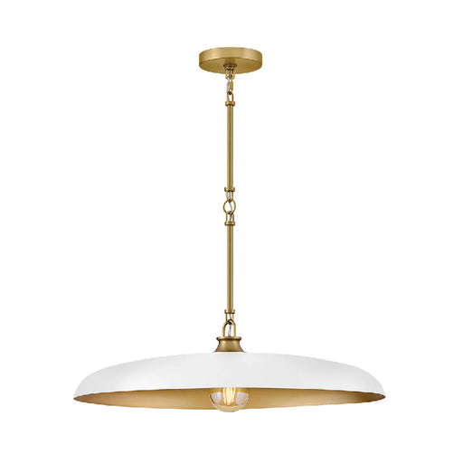 Hinkley 48165 Sadie 1-lt 24" LED Chandelier - Lacquered Brass/Chalk White