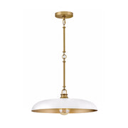 Hinkley 48167 Sadie 1-lt 18" LED Chandelier - Lacquered Brass with Chalk White accents
