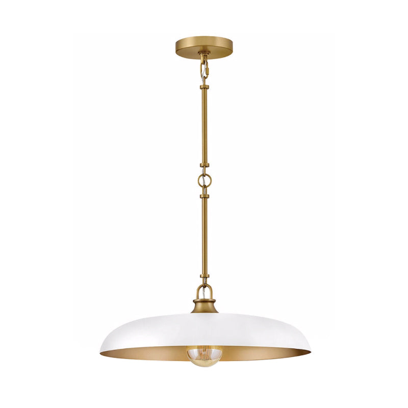 Hinkley 48167 Sadie 1-lt 18" LED Chandelier - Lacquered Brass with Chalk White accents