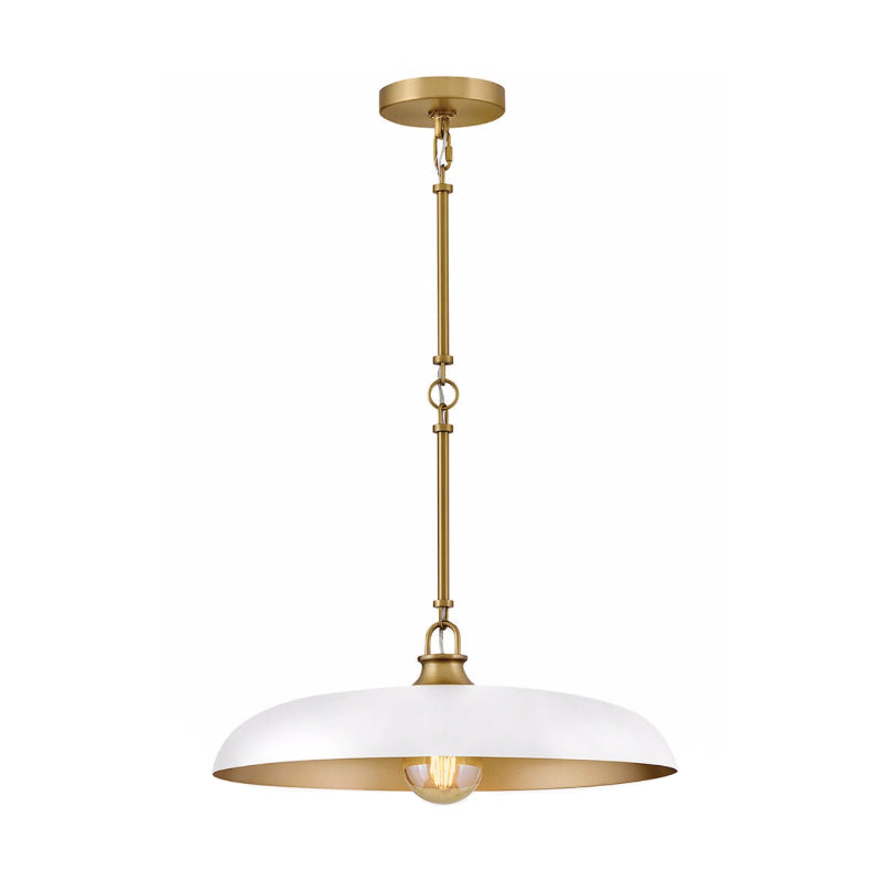 Hinkley 48167 Sadie 1-lt 18" LED Chandelier - Lacquered Brass with Chalk White accents