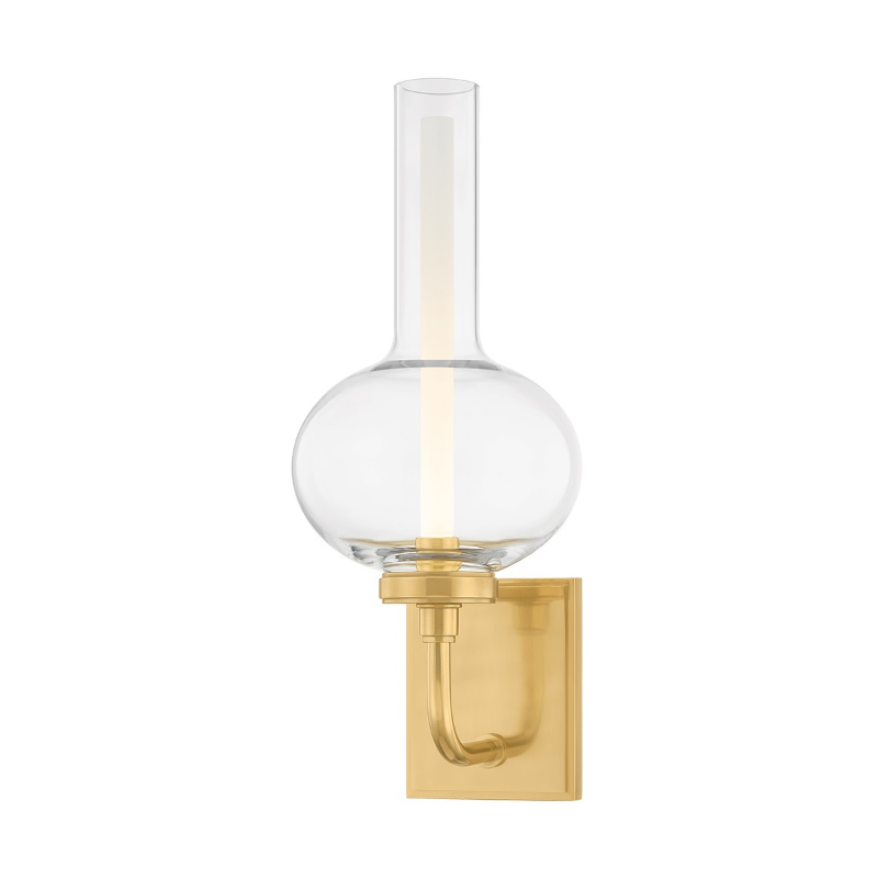 Hudson Valley 4831 Rossman 1-lt 17" Tall LED Wall Sconce - Aged Brass