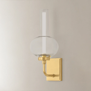 Hudson Valley 4831 Rossman 1-lt 17" Tall LED Wall Sconce - Aged Brass