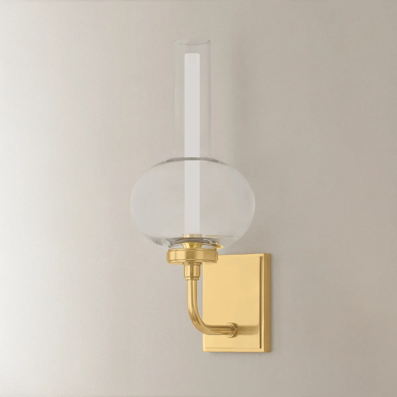 Hudson Valley 4831 Rossman 1-lt 17" Tall LED Wall Sconce - Aged Brass