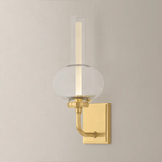 Hudson Valley 4831 Rossman 1-lt 17" Tall LED Wall Sconce - Aged Brass