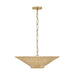 Hinkley 48457 Delia 4-lt 24" LED  Small Convertible Chandelier - Heritage Brass / Natural