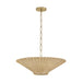 Hinkley 48457 Delia 4-lt 24" LED  Small Convertible Chandelier - Heritage Brass / Natural