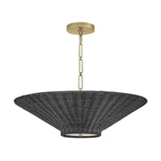 Hinkley 48457 Delia 4-lt 24" LED  Small Convertible Chandelier - Lacquered Brass / Black