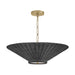 Hinkley 48457 Delia 4-lt 24" LED  Small Convertible Chandelier - Lacquered Brass / Black