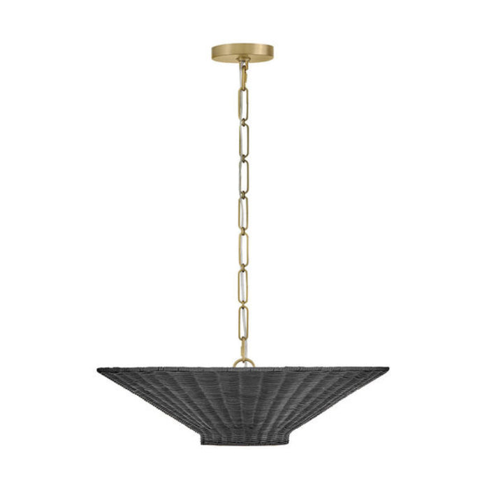Hinkley 48457 Delia 4-lt 24" LED  Small Convertible Chandelier - Lacquered Brass / Black