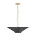 Hinkley 48457 Delia 4-lt 24" LED  Small Convertible Chandelier - Lacquered Brass / Black