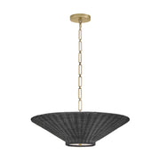Hinkley 48457 Delia 4-lt 24" LED  Small Convertible Chandelier - Lacquered Brass / Black