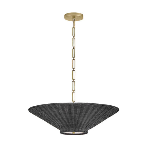 Hinkley 48457 Delia 4-lt 24" LED  Small Convertible Chandelier - Lacquered Brass / Black