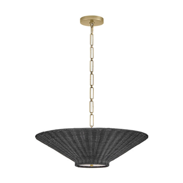 Hinkley 48457 Delia 4-lt 24" LED  Small Convertible Chandelier - Lacquered Brass / Black