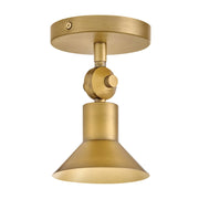 Hinkley 48490 Dom 1-lt 7" LED Adjustable Wall Sconce - Heritage Brass