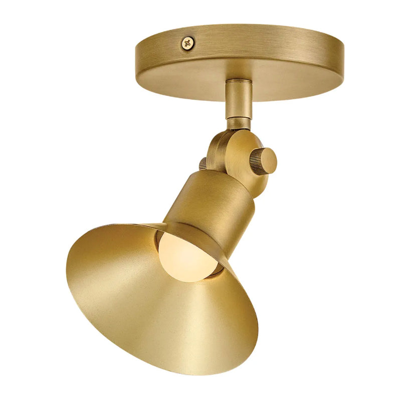 Hinkley 48490 Dom 1-lt 7" LED Adjustable Wall Sconce - Heritage Brass