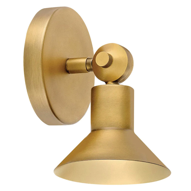 Hinkley 48490 Dom 1-lt 7" LED Adjustable Wall Sconce - Heritage Brass