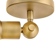 Hinkley 48490 Dom 1-lt 7" LED Adjustable Wall Sconce - Heritage Brass