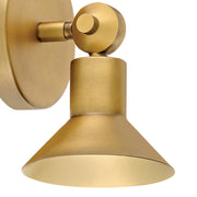 Hinkley 48490 Dom 1-lt 7" LED Adjustable Wall Sconce - Heritage Brass