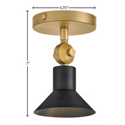Hinkley 48490 Dom 1-lt 7" LED Adjustable Wall Sconce