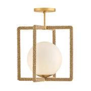 Hinkley 48511 Keona 1-lt 16" LED Semi-Flush Mount - Deluxe Gold