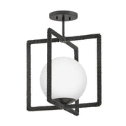 Hinkley 48511 Keona 1-lt 16" LED Semi-Flush Mount - Painted Black Oxide