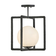 Hinkley 48511 Keona 1-lt 16" LED Semi-Flush Mount - Painted Black Oxide