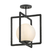 Hinkley 48511 Keona 1-lt 16" LED Semi-Flush Mount - Painted Black Oxide