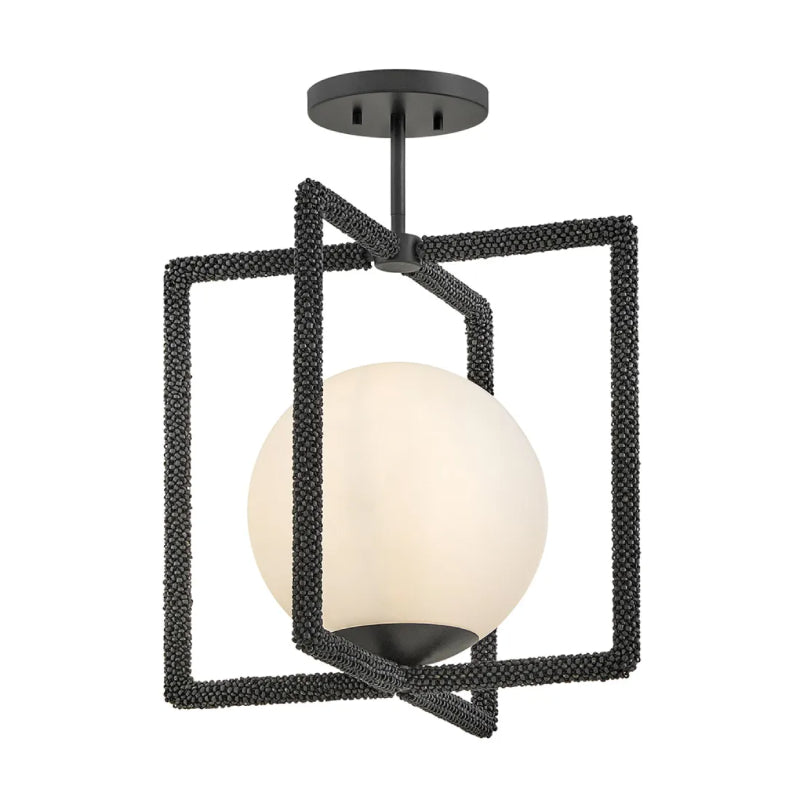 Hinkley 48511 Keona 1-lt 16" LED Semi-Flush Mount - Painted Black Oxide