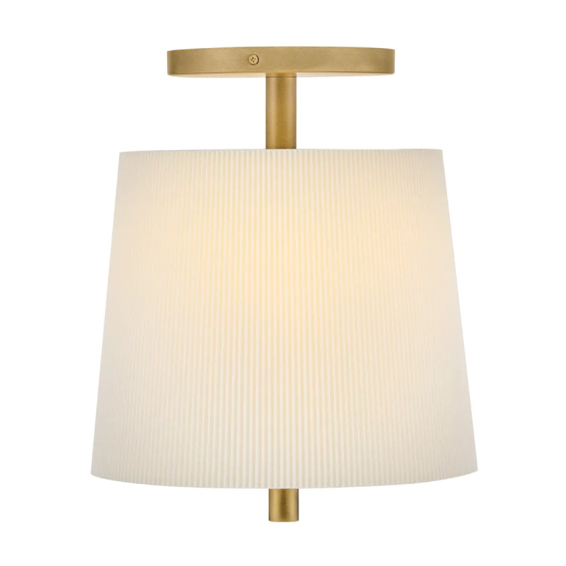 Hinkley 48533 Clive 3-lt 12" LED Semi-Flush Mount - Heritage Brass