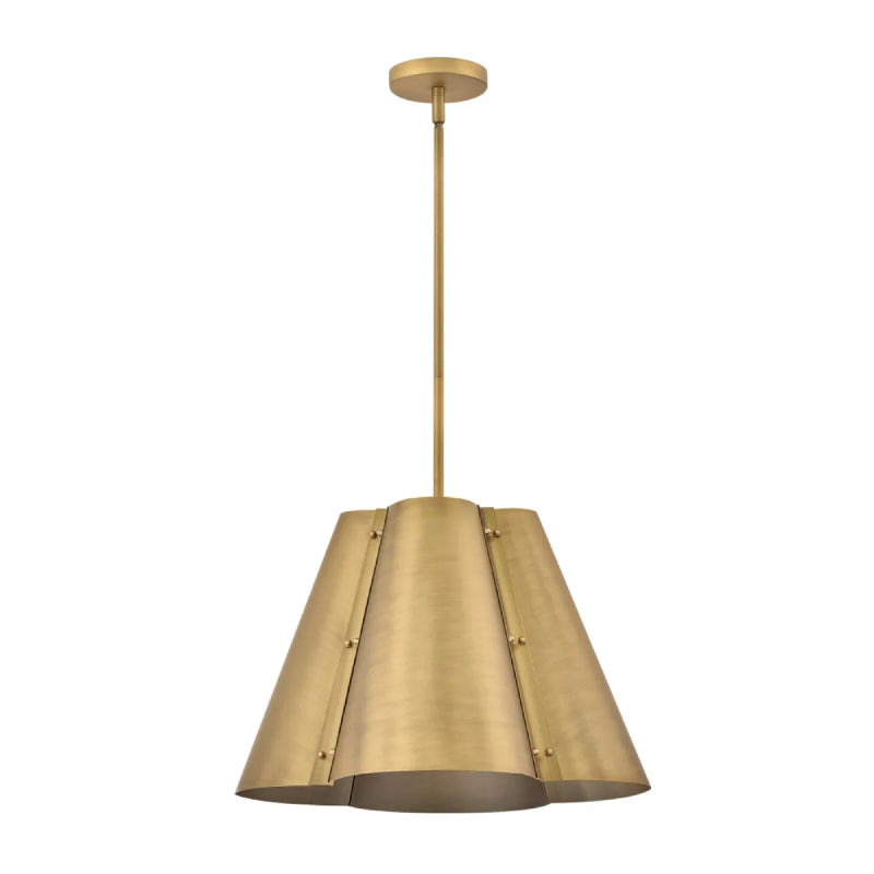 Hinkley 48544 Bowman 3-lt 19" LED Pendant - Heritage Brass