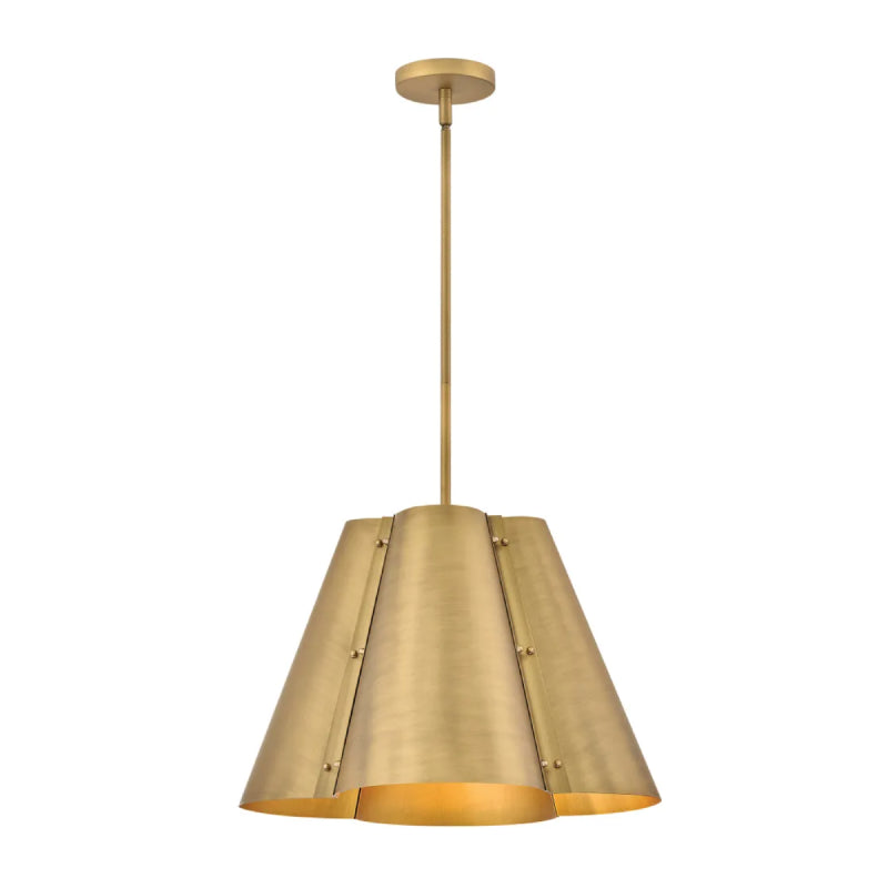 Hinkley 48544 Bowman 3-lt 19" LED Pendant - Heritage Brass