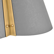 Hinkley 48544 Bowman 3-lt 19" LED Pendant - Slate Bronze with Heritage Brass accents