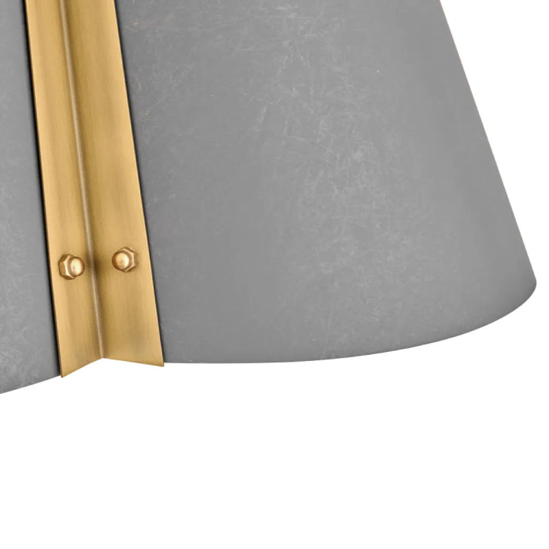 Hinkley 48544 Bowman 3-lt 19" LED Pendant - Slate Bronze with Heritage Brass accents