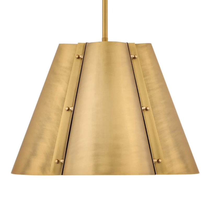 Hinkley 48547 Bowman 1-lt 16" LED Pendant - Heritage Brass