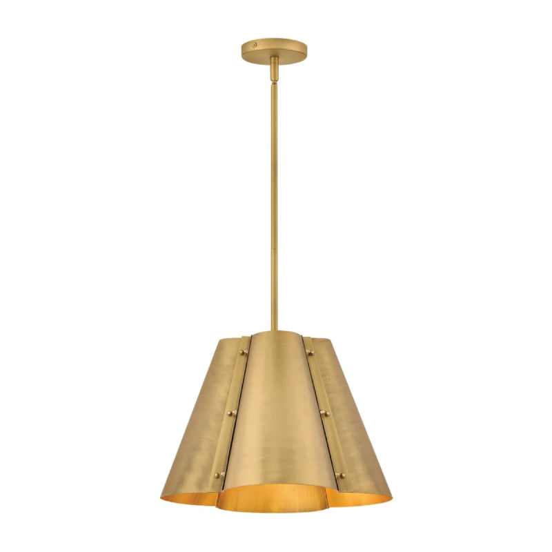 Hinkley 48547 Bowman 1-lt 16" LED Pendant - Heritage Brass