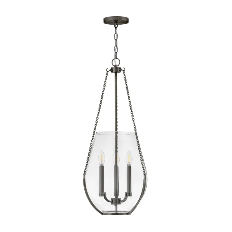 Hinkley 48557 Farrin 3-lt 14" LED Pendant - Gunmetal