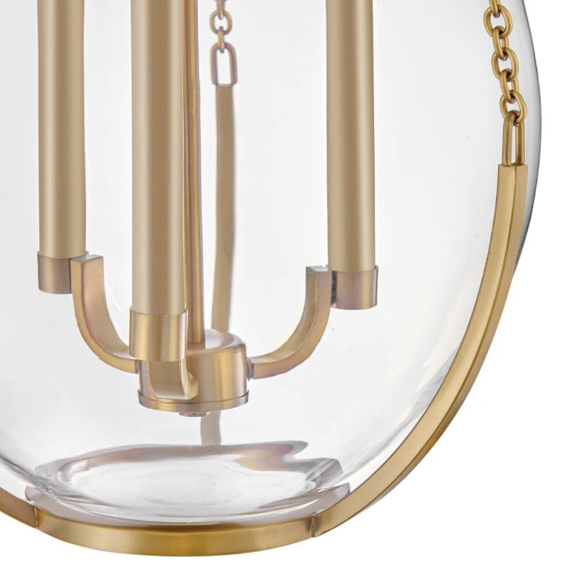 Hinkley 48557 Farrin 3-lt 14" LED Pendant - Lacquered Brass