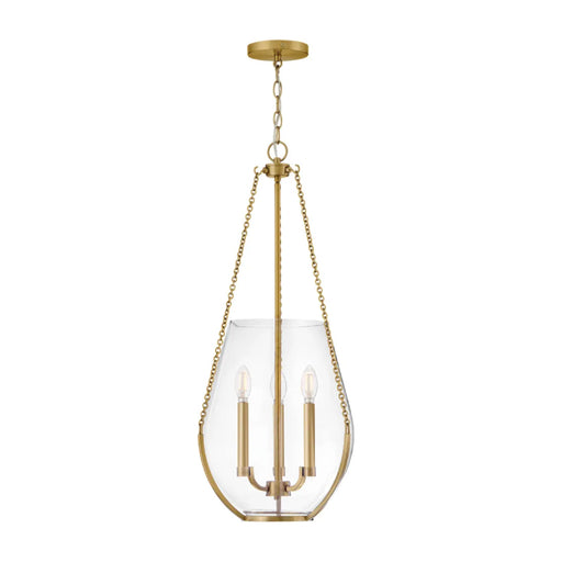 Hinkley 48557 Farrin 3-lt 14" LED Pendant - Lacquered Brass