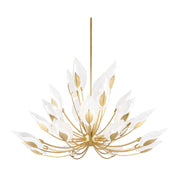 Hudson Valley 4856 Blossom 24-lt 55" Chandelier-Gold Leaf