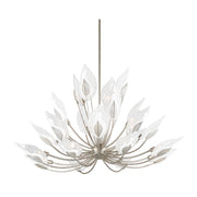 Hudson Valley 4856 Blossom 24-lt 55" Chandelier-Silver Leaf