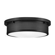 Hinkley 48561 Pierce 3-lt 14" LED Flush Mount - Black