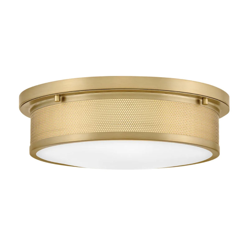 Hinkley 48561 Pierce 3-lt 14" LED Flush Mount - Lacquered Brass