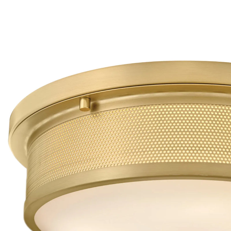 Hinkley 48561 Pierce 3-lt 14" LED Flush Mount - Lacquered Brass