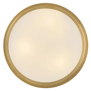 Hinkley 48561 Pierce 3-lt 14" LED Flush Mount - Lacquered Brass