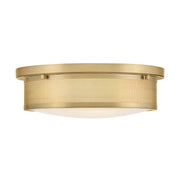 Hinkley 48561 Pierce 3-lt 14" LED Flush Mount - Lacquered Brass