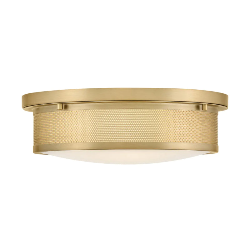 Hinkley 48561 Pierce 3-lt 14" LED Flush Mount - Lacquered Brass